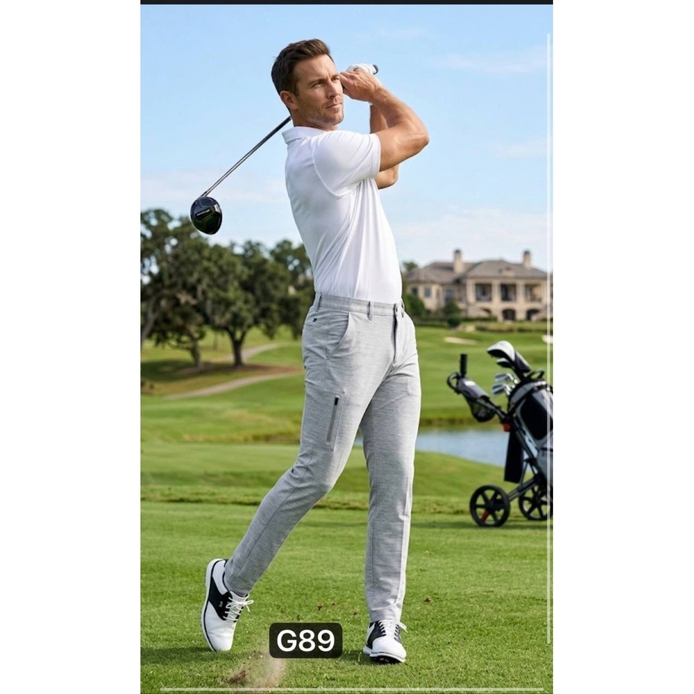BYLT Premium Basics Everyday Pant 2.0 Slim Fit Mens 31x31 Light Gray Tech Chino
